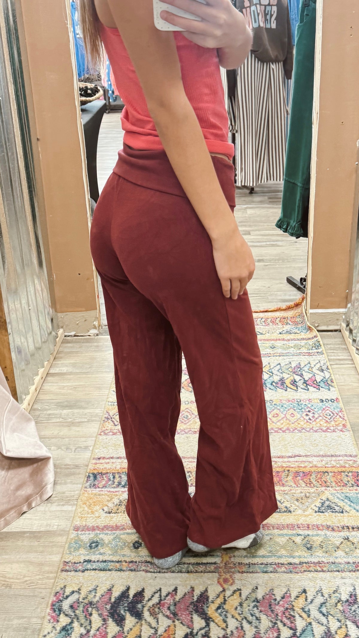 Wrong Turn Fold Over Pants - Rust