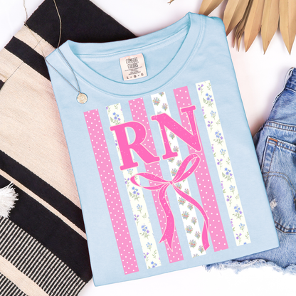RN Bow Floral Graphic Tee
