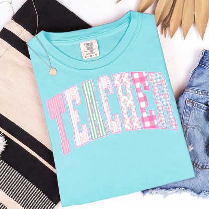 Teacher Pastel Varsity Graphic Tee