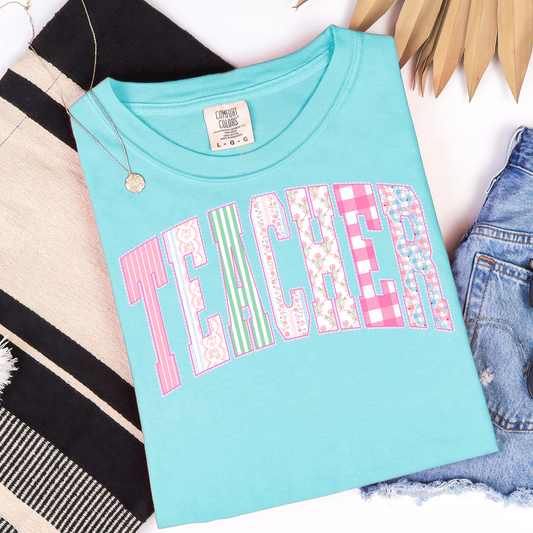 Teacher Pastel Varsity Graphic Tee