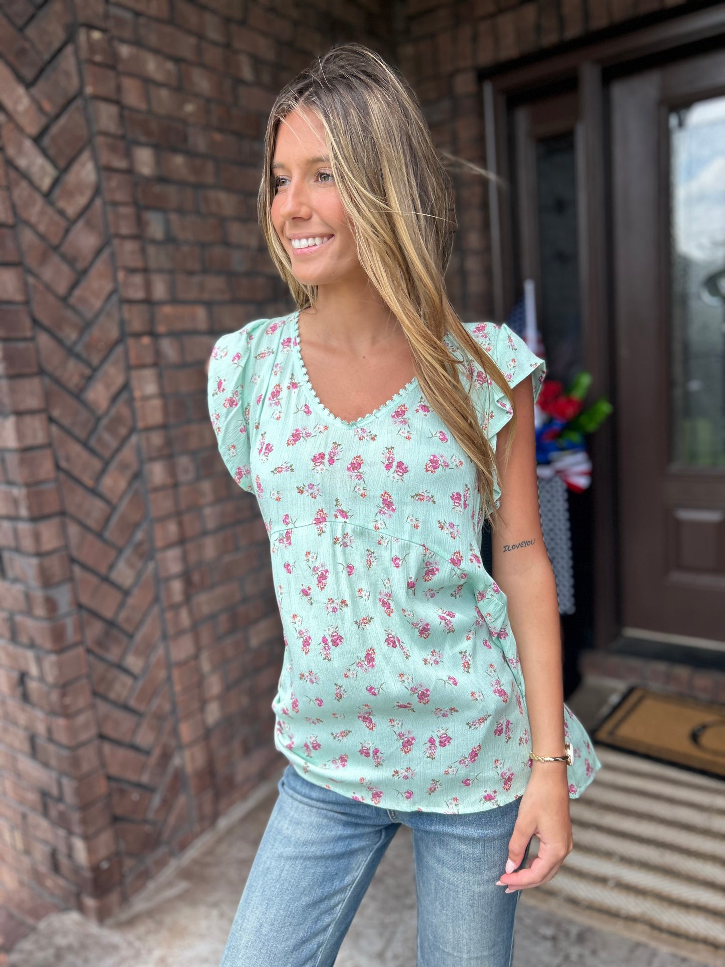 Strike A Pose Floral Top