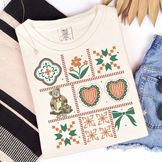 Quilts & Bear Graphic Tee