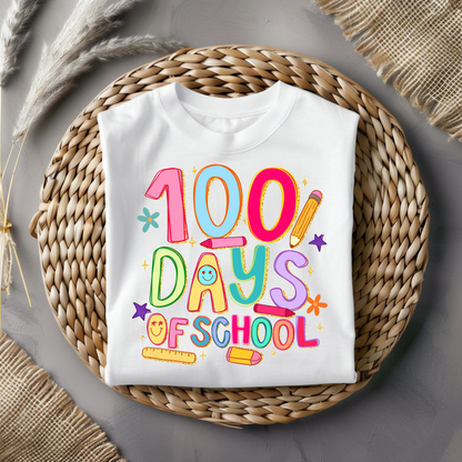 100 Days of School Happy Graphic Tee