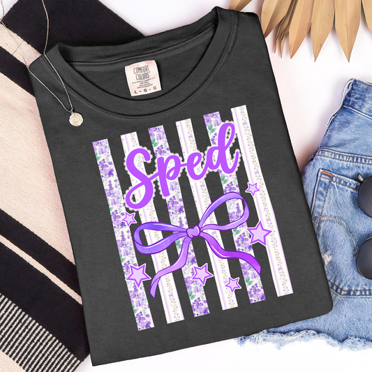 SPED Purple Bow Graphic Tee