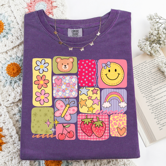 Girly Square Collage Graphic Tee