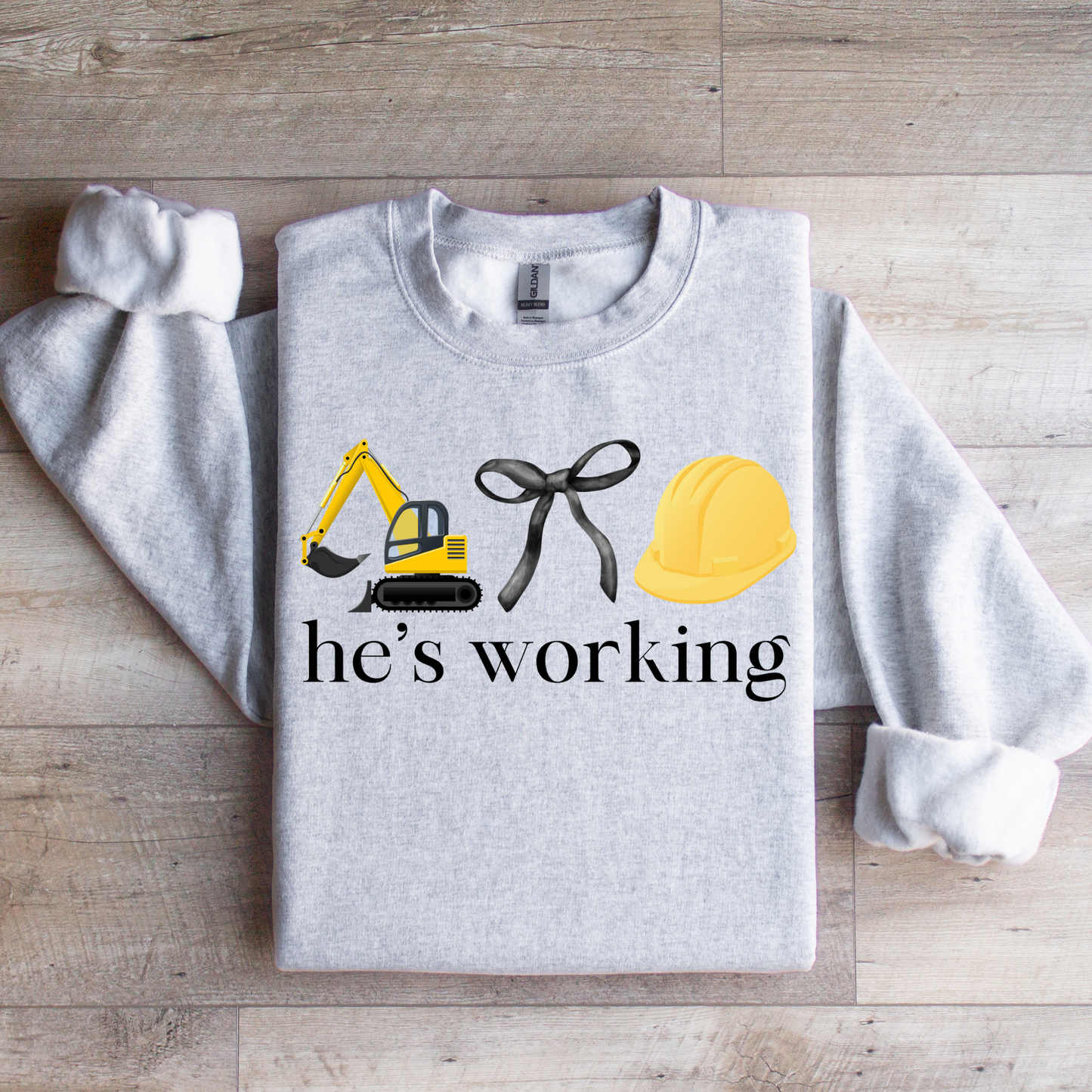He's Working Graphic Tee