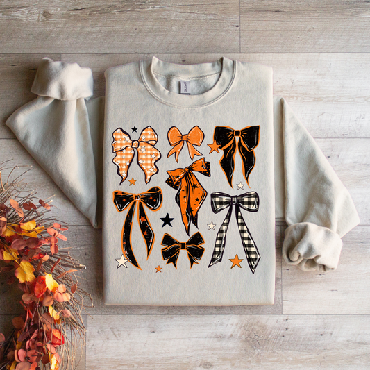 Orange & Black Bows Graphic Tee