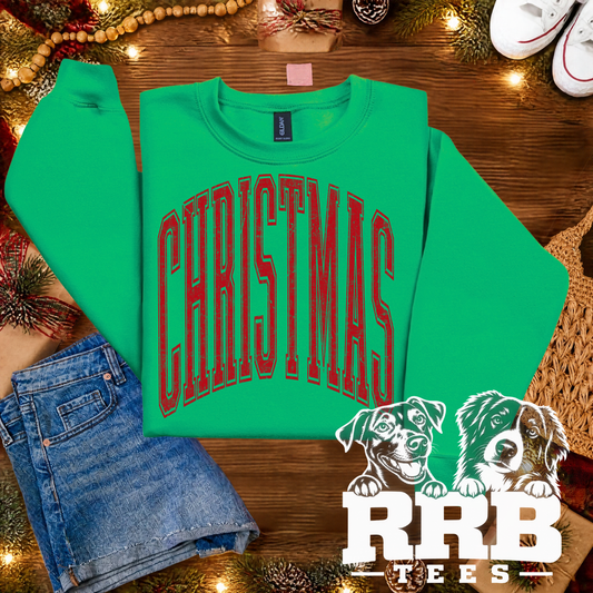 Christmas Arched Red Ink Graphic Tee