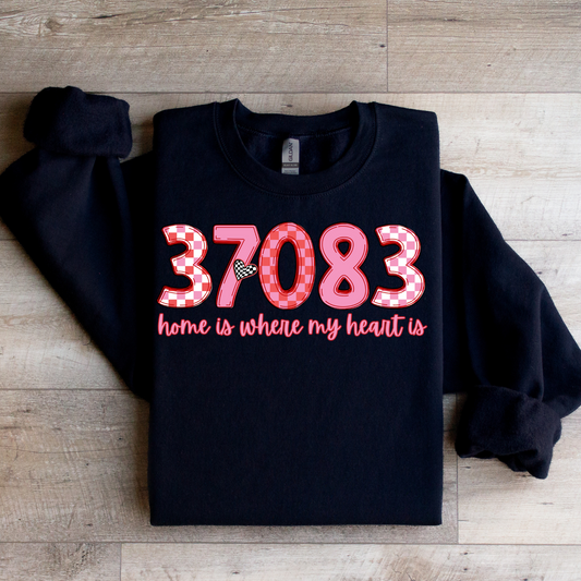 Custom Zip Code Home is Where My Heart Is Graphic Tee