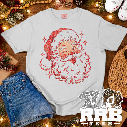 Vintage Santa Graphic Tee - WHITE SHIRT ONLY