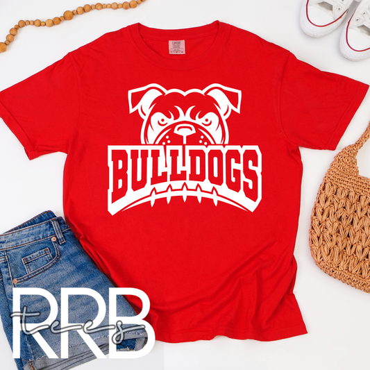Bulldogs Arched Football Graphic Tee