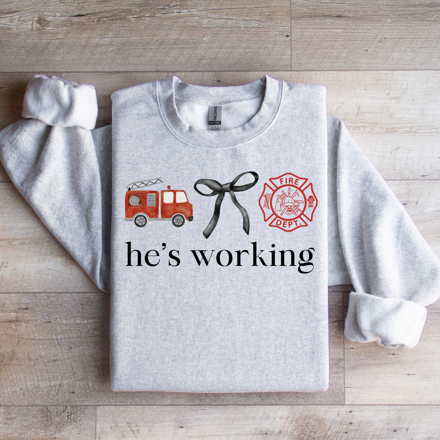 He's Working Graphic Tee