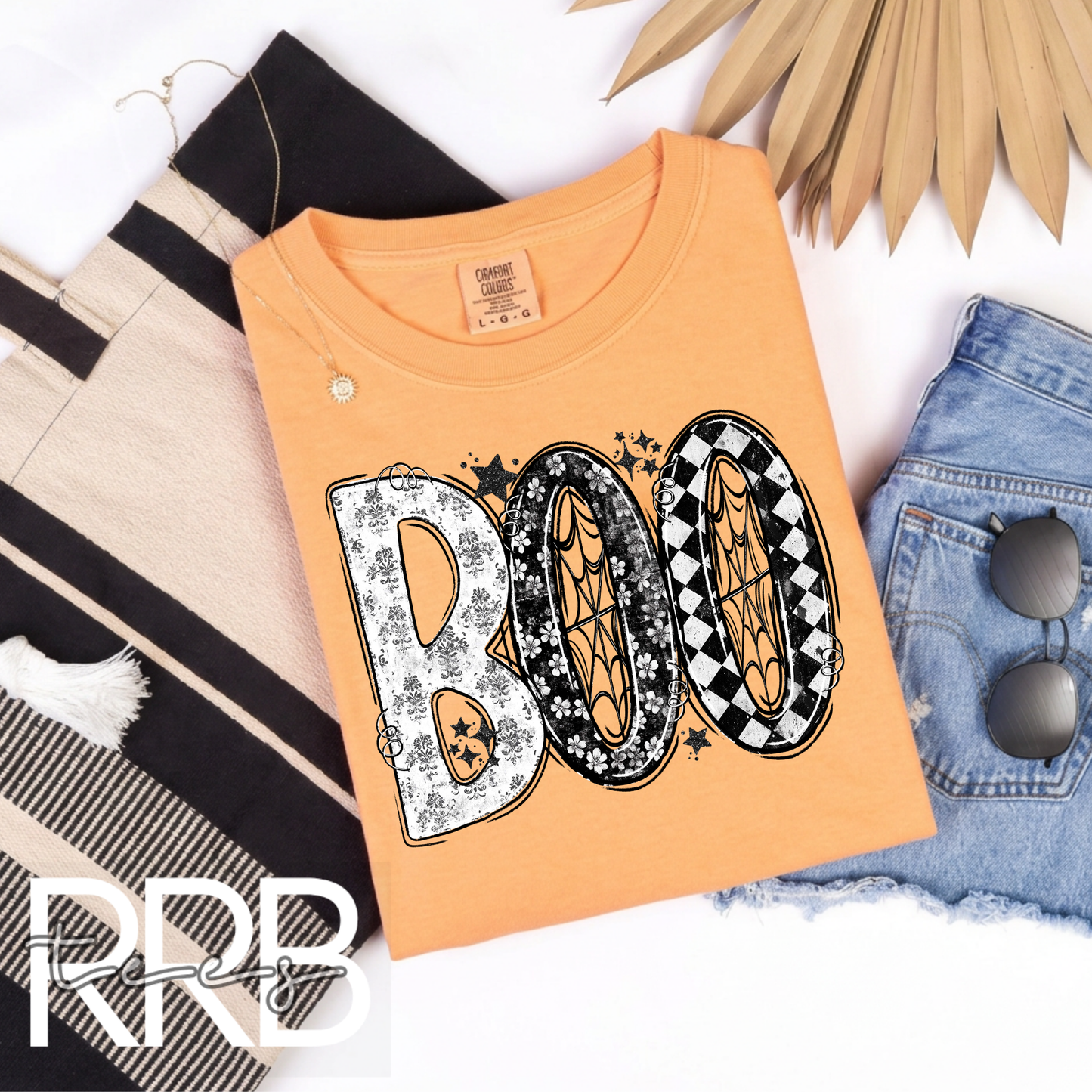 BOO Black & White Graphic Tee