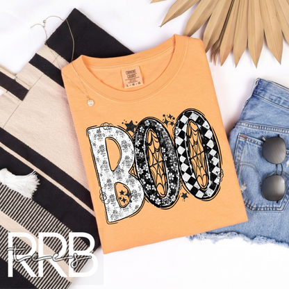 BOO Black & White Graphic Tee