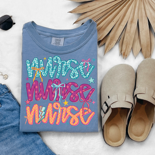 Retro Mama Repeating Graphic Tee