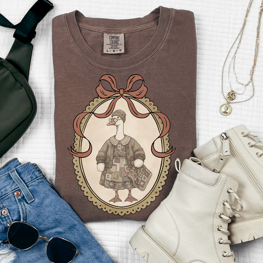 Old Geese In Bow Frame Graphic Tee