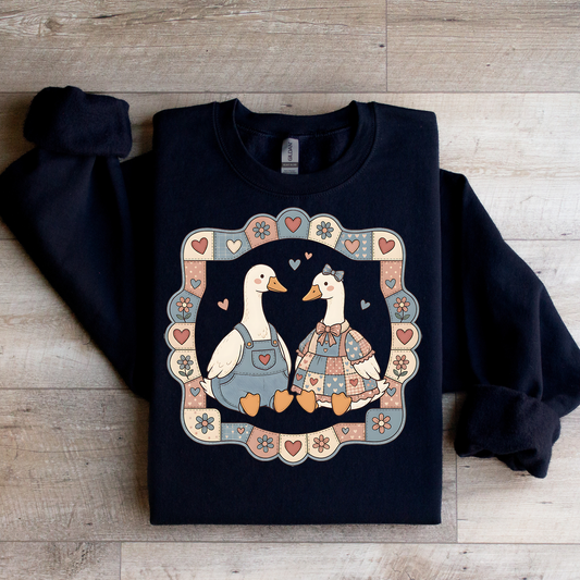 Quilted Geese Rectangle Frame Graphic Tee