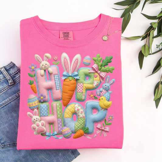 Hip Hop Quilted Look Graphic Tee