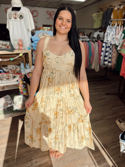 Good As Gold Floral Dress