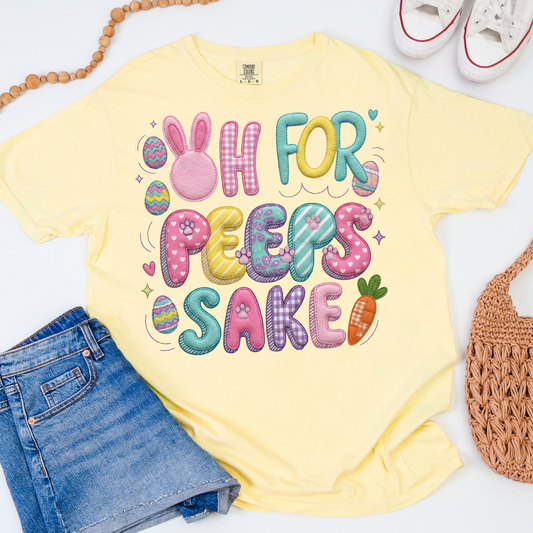 Oh For Peeps Sake Whimsical Graphic Tee
