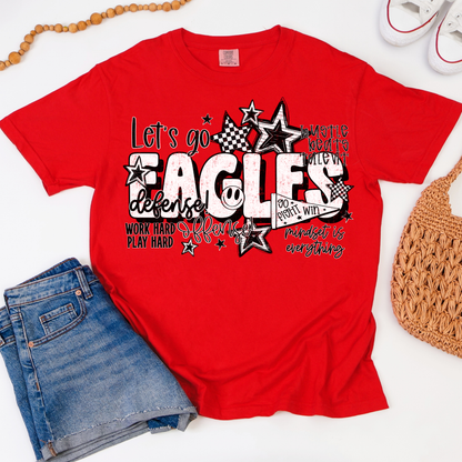 Let's Go Eagles Collage Graphic Tee