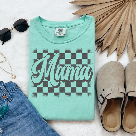 Mama Checkered Graphic Tee