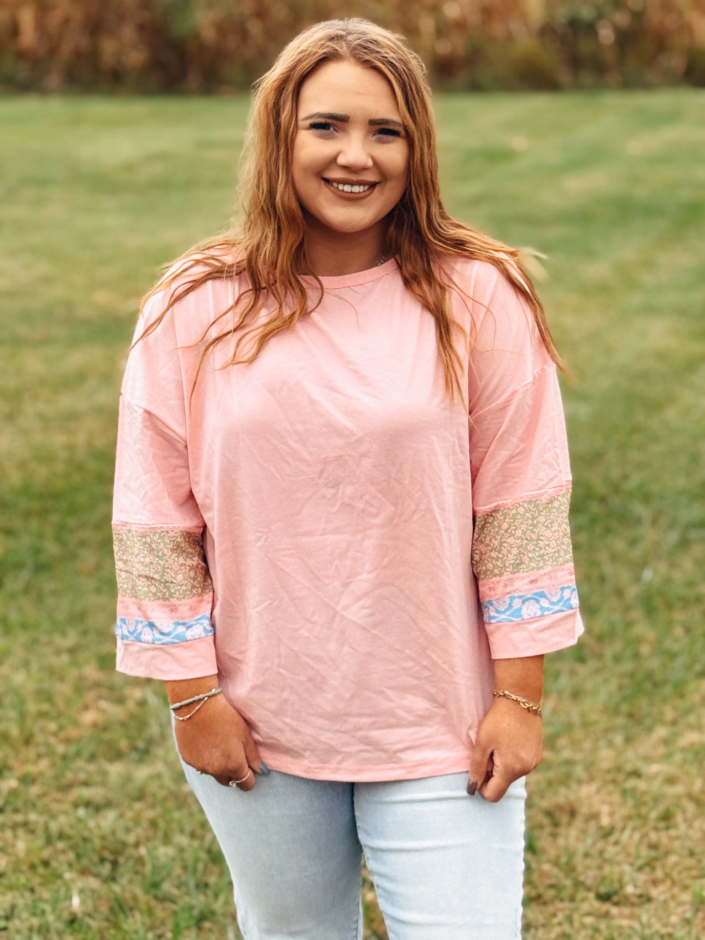 Happy Girl 3/4 Sleeve Top