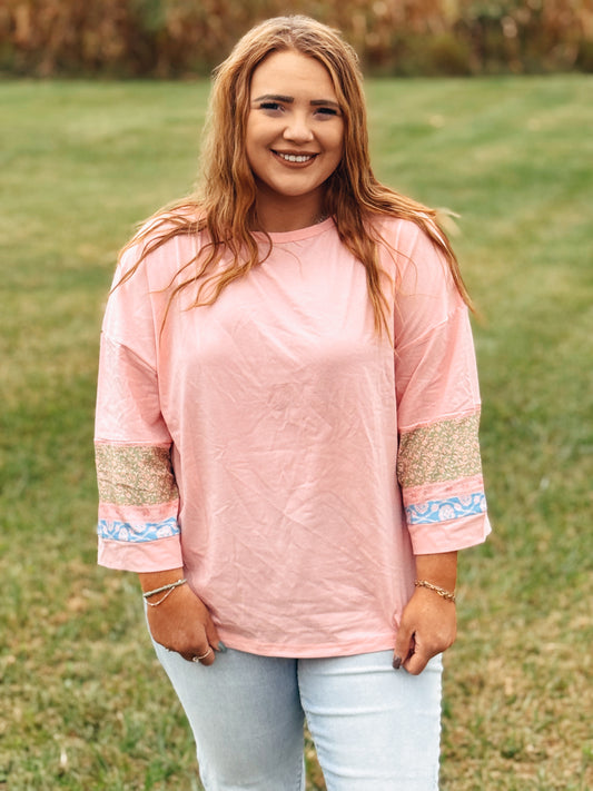 Happy Girl 3/4 Sleeve Top
