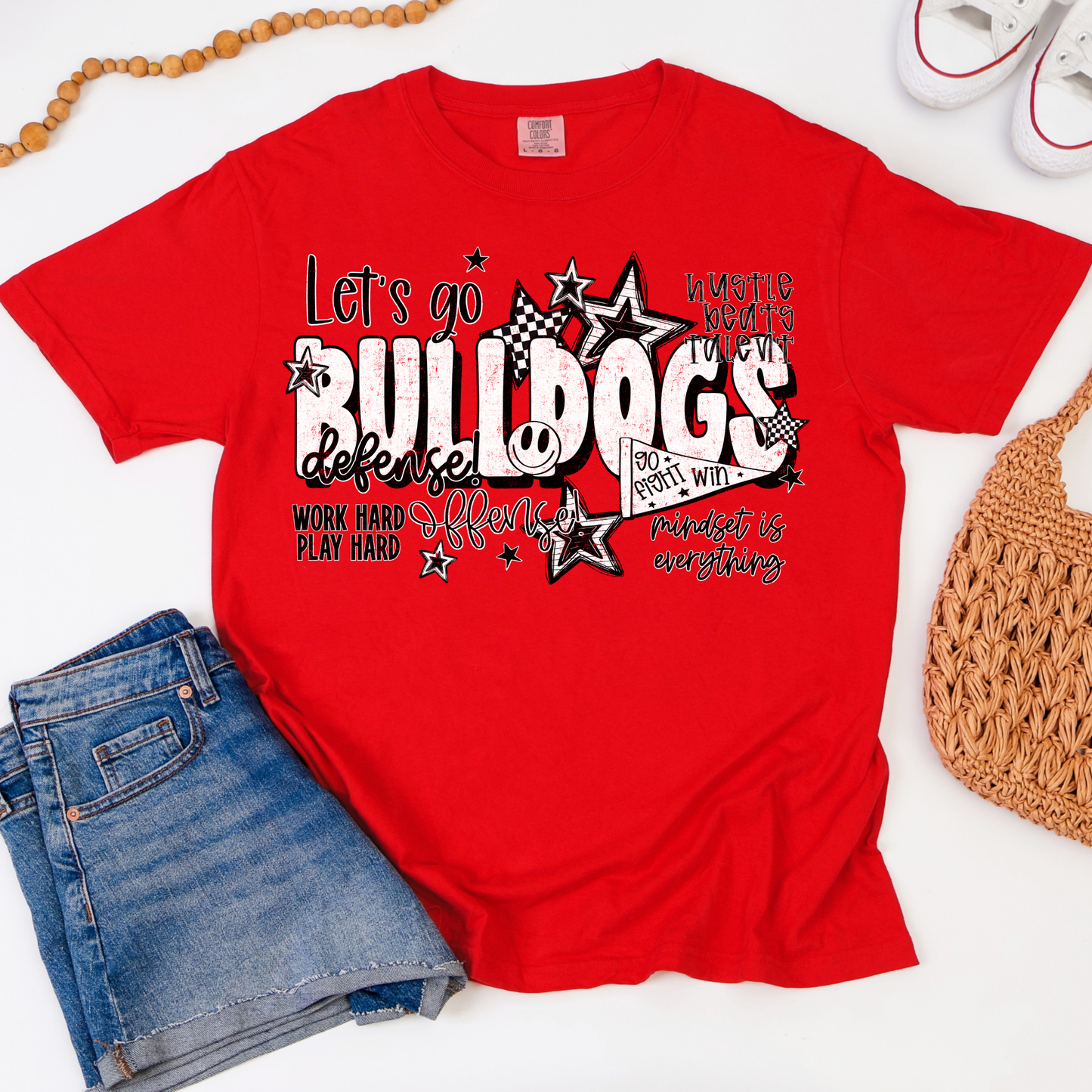 Let's Go Bulldogs Collage Graphic Tee
