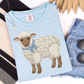 Floral Patchwork Lamb Graphic Tee