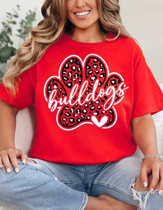 Bulldogs Cheetah Paw Graphic Tee
