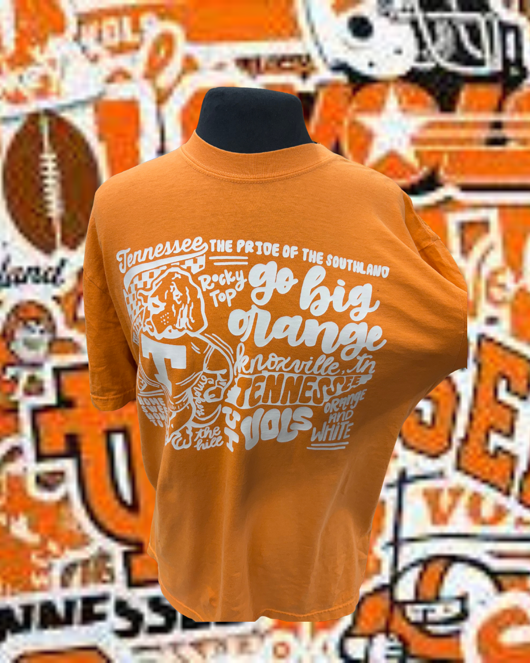 Go BIg Orange Graphic Tee - White Ink