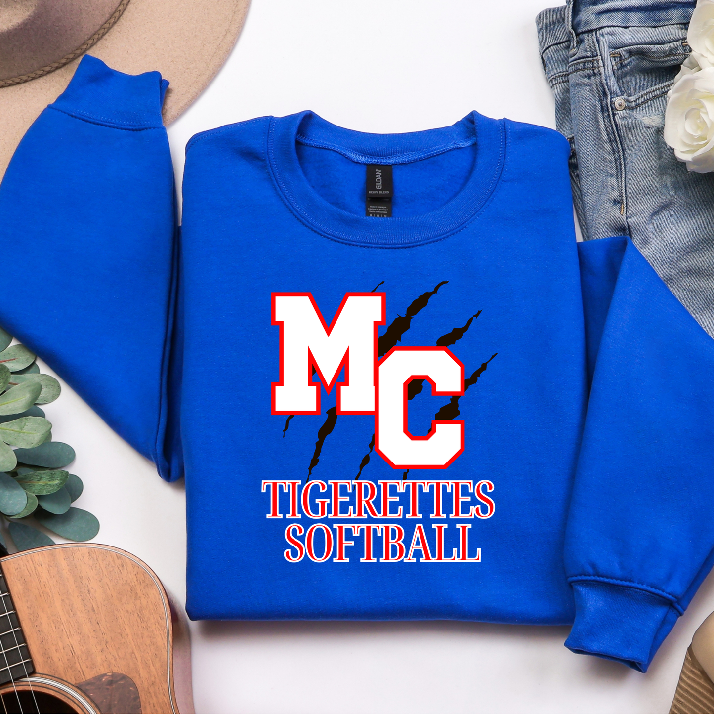 School Logo Baseball/Softball Mascot Custom School Graphic Tee