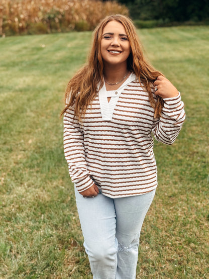 Now's The Time Striped Top