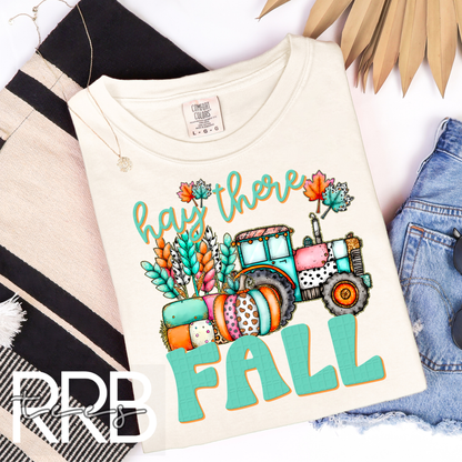 Hay There Fall Tractor Graphic Tee