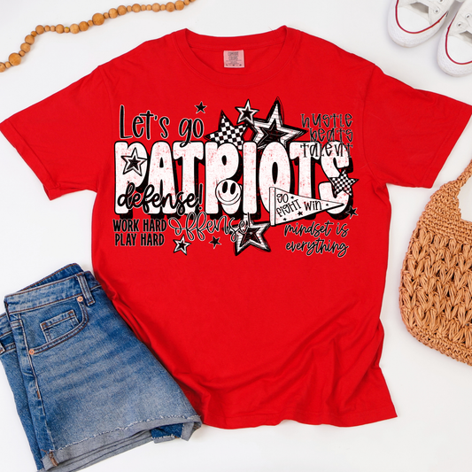 Let's Go Patriots Collage Graphic Tee