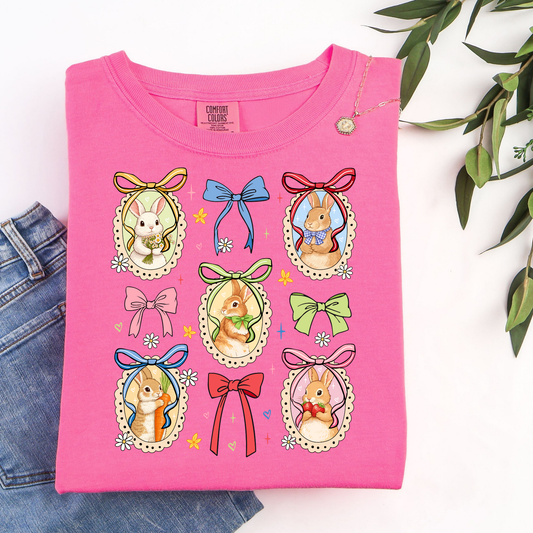Bunnies in Bow Frames Graphic Tee