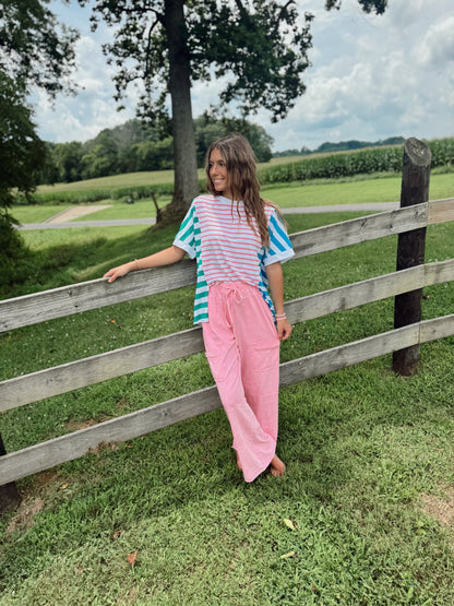 Easy Does It Striped Oversized Top