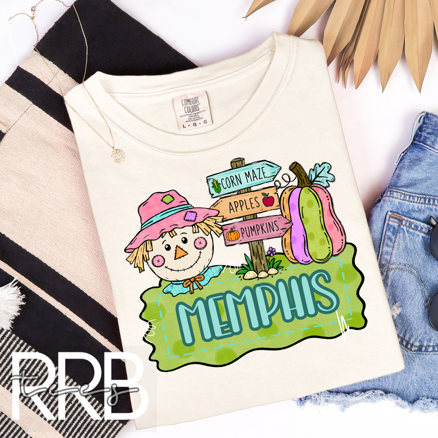 Boy Scarecrow Custom Name  Graphic Tee