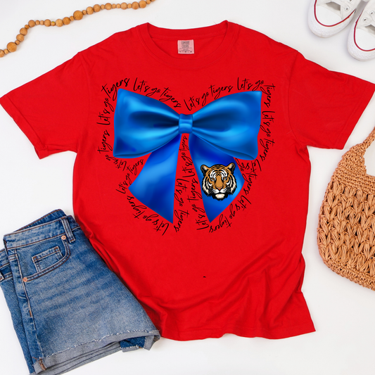 Let's Go Tigers Bow Graphic Tee