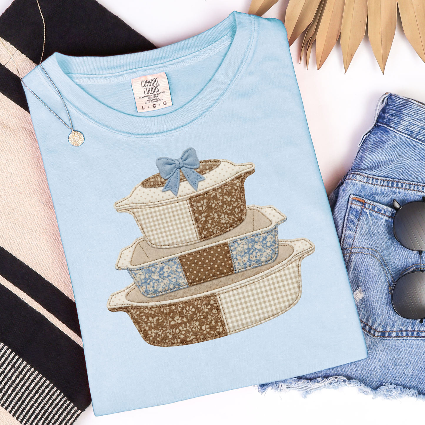 Floral Patchwork Pyrex Graphic Tee