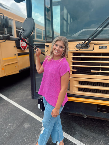 Gettin' Gone Sweater Top - Mauve