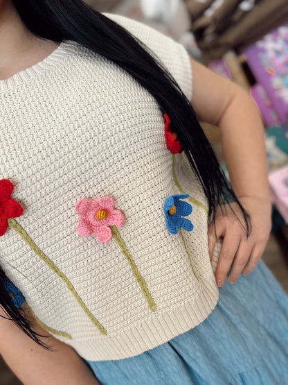 Daisy Daze 3D Crochet Top