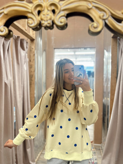Circle Back Polka Dot Sweatshirt