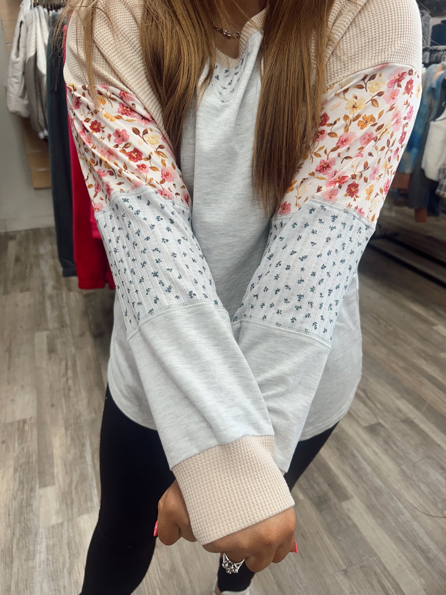 Best Friend Mixed Raglan Top