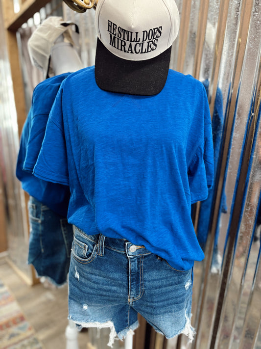 DOORBUSTER Boxy Top - Classic Blue