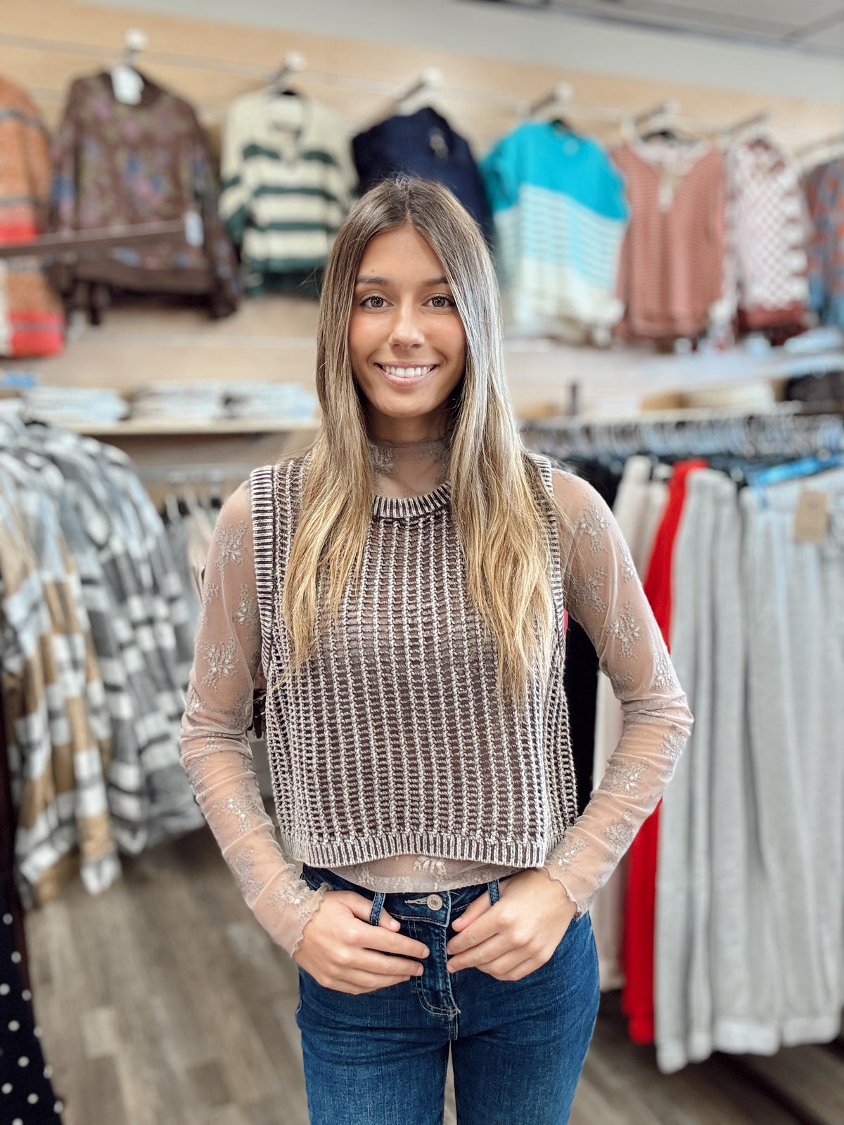 Day Dream Lace Top - Cocoa