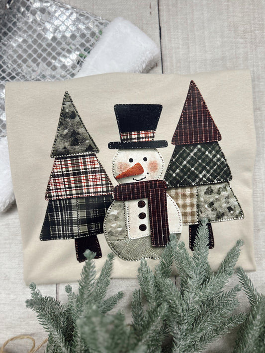 Snowman & Trees Graphic Tee