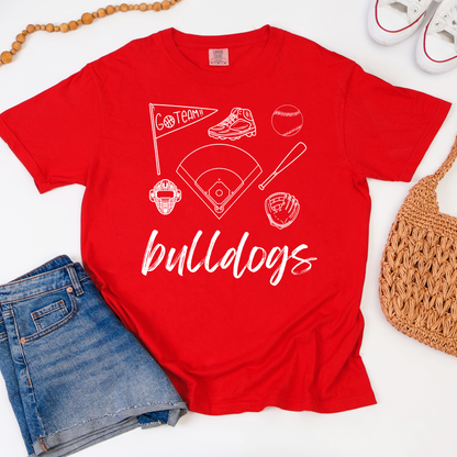 Baseball/Softball Things Custom School Graphic Tee
