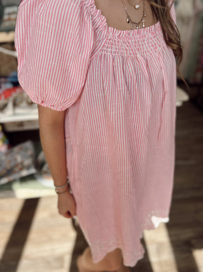Strawberry Wine Eyelet Dress